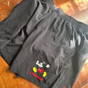 Black Lululemon Mickey Mouse Shorts